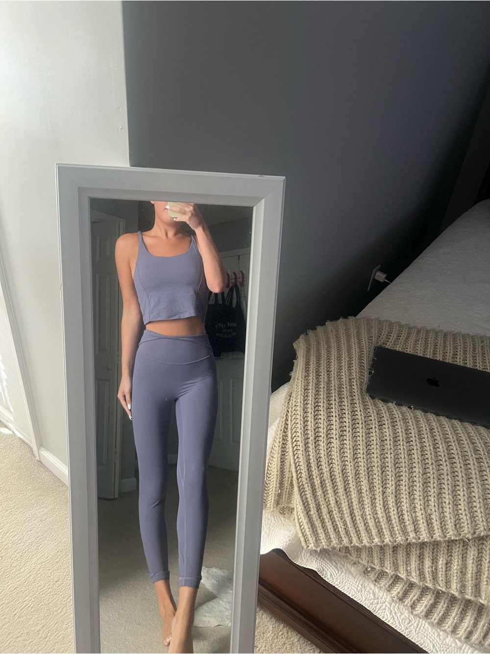 lululemon athletica Lavender Crop Tank & High-Waist Leggings Set